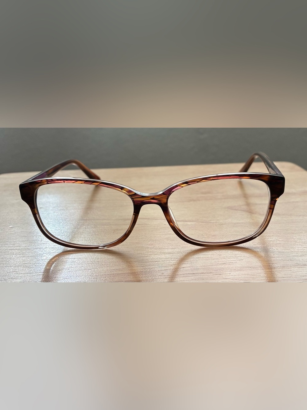 Anne Klein Eyeglasses in Plum Animal